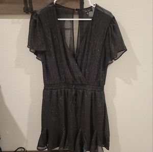 Trixxi black dress with gold streaks